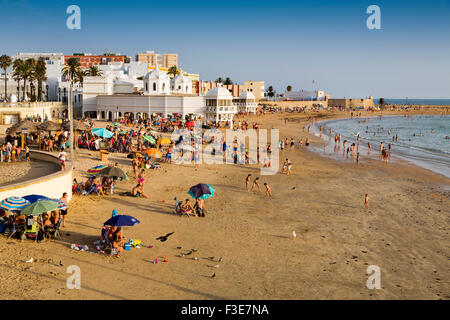 La Caleta Beach Cadice Andalusia Spagna Foto Stock