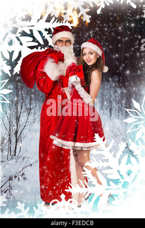 Padre frost con borsa regalo Foto Stock