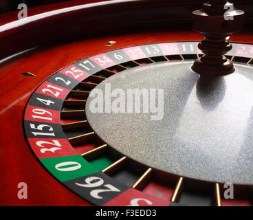 Vecchia ruota della Roulette. casino serie. Foto Stock