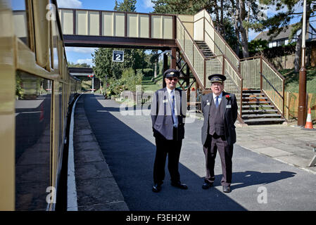 Stazione maestri del GWR conserve di stazione ferroviaria Winchcombe Gloucestershire England Regno Unito Foto Stock