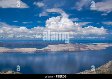 Isole del Mediterraneo come si vede dall'aria Foto Stock