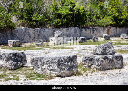 Florida Keys, Islamorada, Windley Key Fossil Reef Geological state Park, storica cava di corallo, pietre chiave, visitatori viaggio turistico tour l Foto Stock