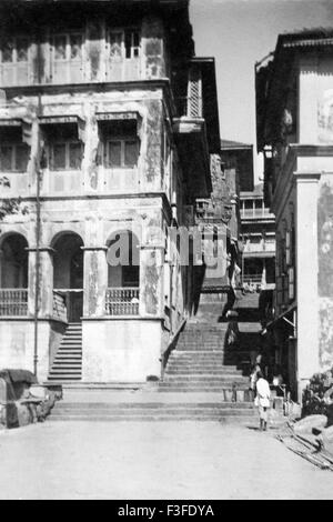 Vecchia immagine del 1900 di Banganga ; Bombay ora Mumbai ; Maharashtra ; India Foto Stock