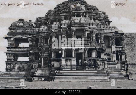 Aad 128987 - old vintage 1900 sas tempio bahu , gwalior , Madhya Pradesh , India Foto Stock