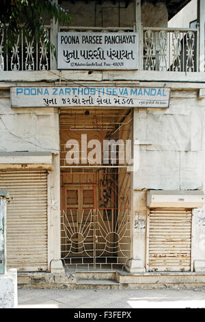 Poona Parsee panchayat ; Mahatma Gandhi Road ; Pune ; Maharashtra ; India ; Asia Foto Stock