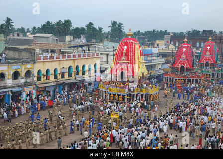 Ratha Yatra, festival indù, Lord Jagannath, Rath Yatra, processione di Lord Jagannath ; Puri ; Orissa ; Odisha ; India ; Asia Foto Stock