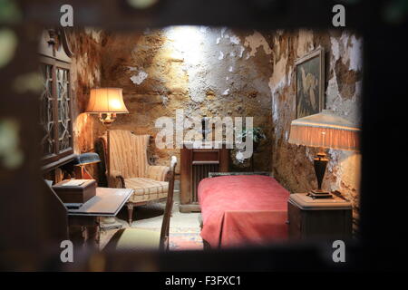 Il gangster Al Capone "lusso" cella, nella parte orientale di Stato Penitenzieria, in Philadelphia, Pennsylvania Foto Stock