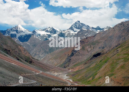 Modo di avvolgimento ; Baralacha La ; Ladakh ; Jammu e Kashmir ; India Foto Stock