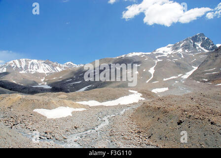 Glacier ; Baralacha La ; Ladakh ; Jammu e Kashmir ; India Foto Stock