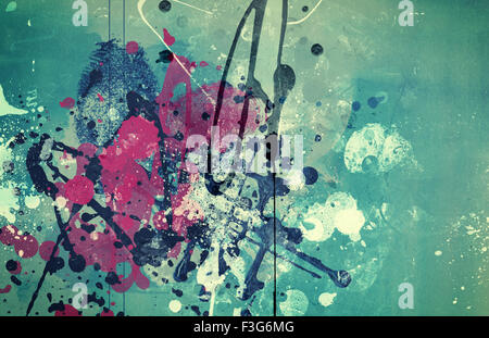Moderna pittura astratta contemporanea arte fine sfondo di tela o texture. Acquerello Olio e Acrilico dipinti Artwork per grafica creativa Foto Stock