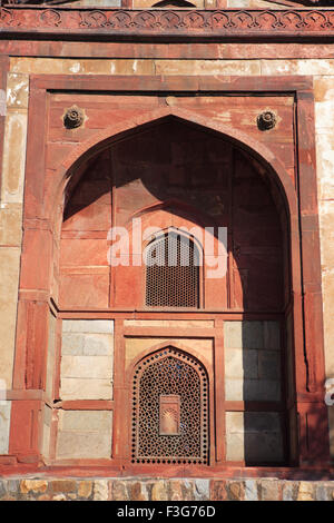 Barbieri tomba tomba Humayuns 1570 complesso di arenaria rossa e marmo bianco garden subcontinente influenza persiano Delhi Foto Stock