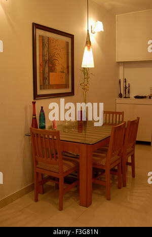 Interno della sala da pranzo ; Mumbai Bombay ; Maharashtra ; India Foto Stock