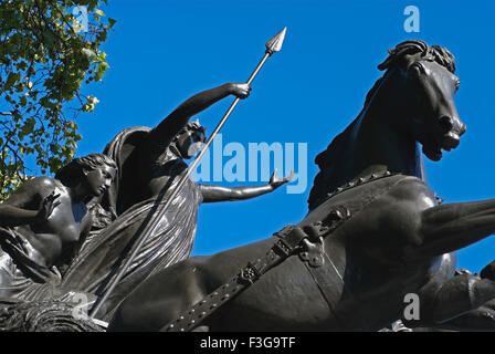 Scultura di carri Boadicea ; Hyde Park ; Londra ; Inghilterra ; Regno Unito ; REGNO UNITO Foto Stock