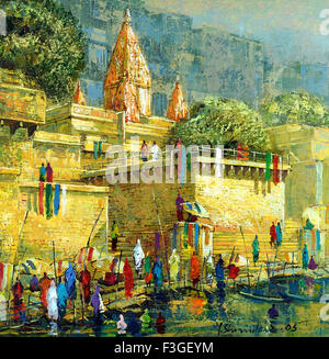 Pittura, arte, fineart, esposizione, India, Asia Foto Stock