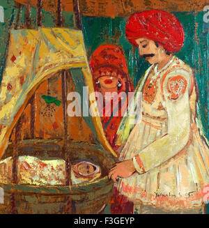 Pittura, arte, fineart, esposizione, India, Asia Foto Stock