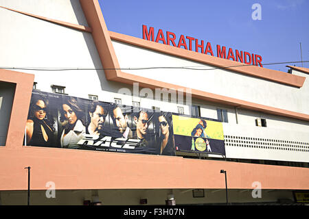 Maratti Mandir sala cinema hindi movie theater a Dr. Anand Nair Marg Lamington road Bombay Mumbai Maharashtra Foto Stock