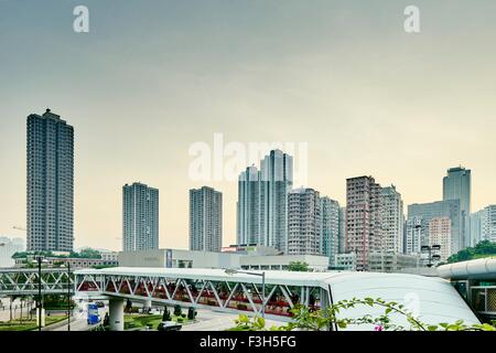 Cityscape, Tsuen Wan, Hong Kong Foto Stock