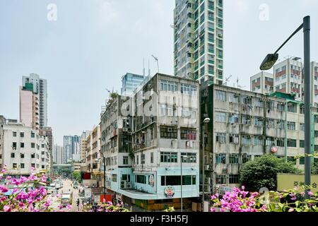 Cityscape, Tsuen Wan, Hong Kong Foto Stock