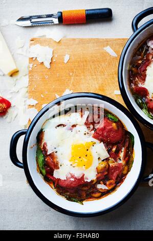 Huevos rancheros, vista aerea Foto Stock