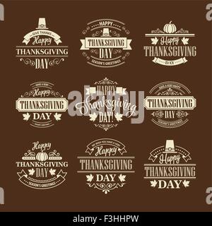 Ringraziamento tipografici Design Set. Illustrazione Vettoriale Illustrazione Vettoriale