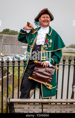 Town Crier, High Street, Lewes, Sussex, Regno Unito Foto Stock