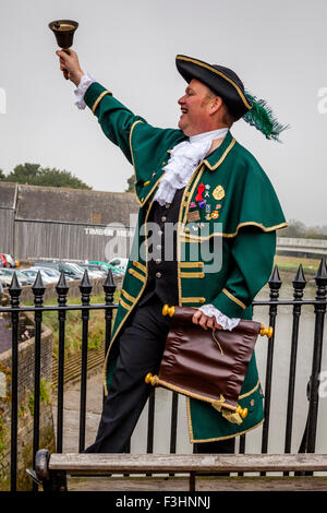 Town Crier, High Street, Lewes, Sussex, Regno Unito Foto Stock