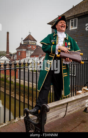 Town Crier, High Street, Lewes, Sussex, Regno Unito Foto Stock