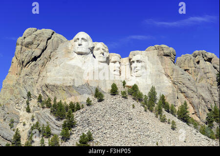 Mount Rushmore National Memorial, simbolo d'America situato in Black Hills, Dakota del Sud, STATI UNITI D'AMERICA Foto Stock