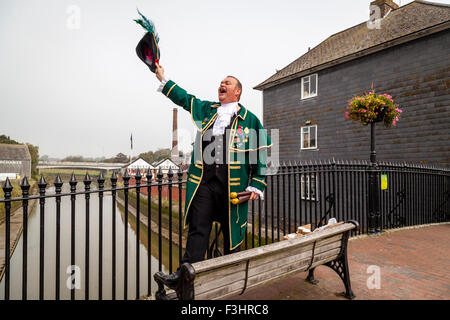 Town Crier, High Street, Lewes, Sussex, Regno Unito Foto Stock