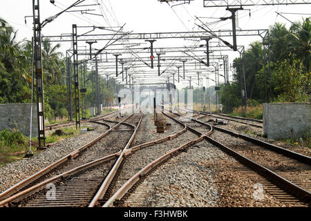 Indian binari ferroviari Foto Stock