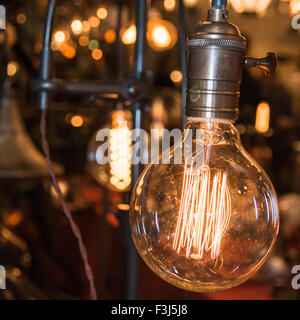 Vintage elettrico luce di carbonio Foto Stock