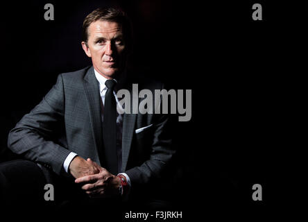 Sir Anthony Peter McCoy, Tony McCoy, AP McCoy parla con il corrispondente del Times Alan Lee della sua carriera da record Foto Stock