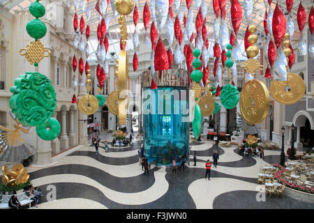 Cina, Macau, MGM Grand, hotel, casino, interno, lobby, Foto Stock