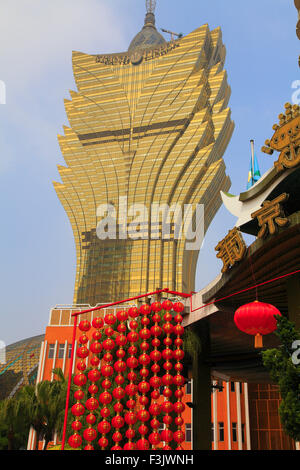 Cina, Macao, Grand Lisboa, hotel, casino, Foto Stock