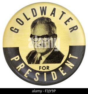 Un 1964 Barry Goldwater campagna presidenziale perno a pulsante Foto Stock