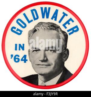 Un 1964 Barry Goldwater campagna presidenziale perno a pulsante Foto Stock