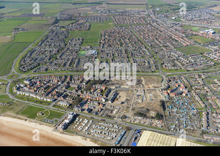 Fotografia aerea della costruzione in Blyth, Northumberland Foto Stock