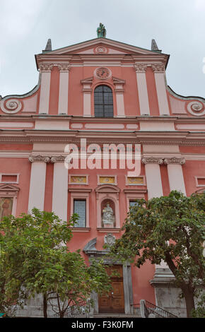 Chiesa francescana di Annunciazione di Ljubljana, Slovenia Foto Stock