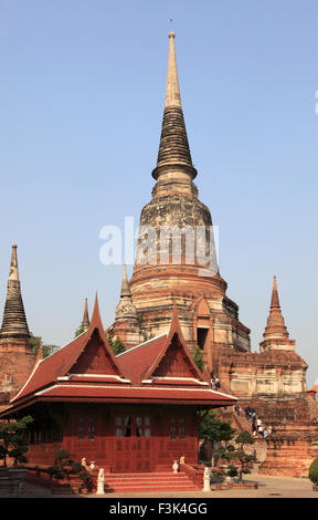 Thailandia, Ayutthaya, Wat Yai Chai Mongkhon, tempio buddista, Foto Stock