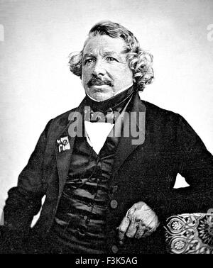 LOUIS DAGUERRE (1787-1851) artista francese e fotografo Foto Stock