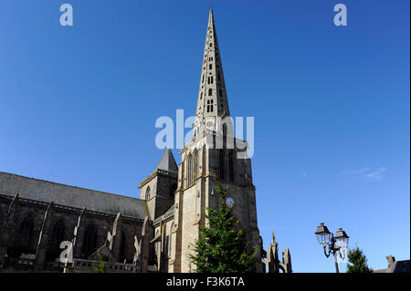 Treguier vicino a Paimpol,St Tugdal cattedrale,Cotes-d'Armor,Bretagne,Brittany,Francia Foto Stock