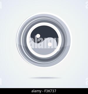 Yin Yang vettore di simbolo Illustrazione Vettoriale