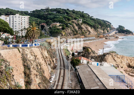 Sant Pol de Mar . Foto Stock