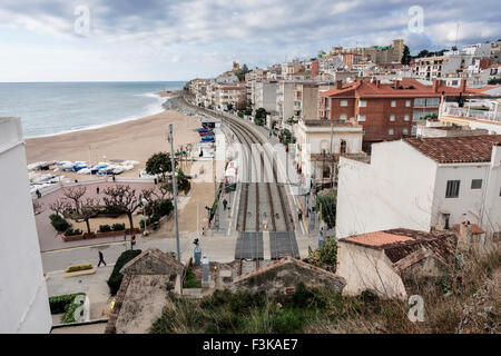 Sant Pol de Mar . Foto Stock