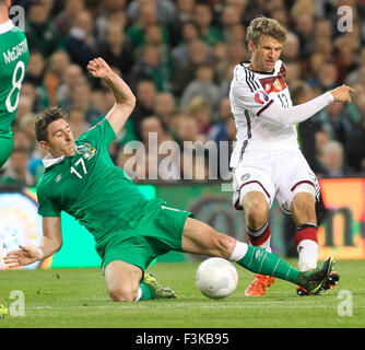 Aviva Stadium, Dublino, Irlanda. 08 ott 2015. Euro2016 qualifica. Repubblica di Irlanda contro la Germania. Credito: Azione Sport Plus/Alamy Live News Foto Stock