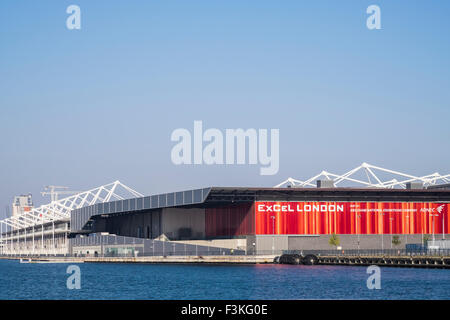 Londra Excel exhibition centre, il Docklands di Londra, Inghilterra, Regno Unito Foto Stock