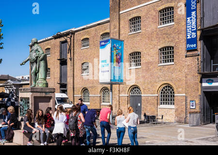 West India Quay, Docklands, Londra, Inghilterra, Regno Unito Foto Stock