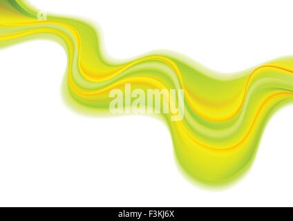 Verde Giallo ondulato sfondo d'arte. Vettore illustrazione design Illustrazione Vettoriale