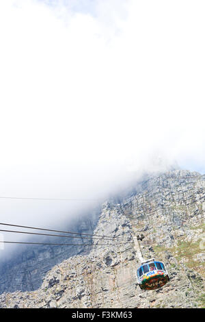 Funivia discendente dalla Table Mountain National Park, Cape Town, Sud Africa Foto Stock