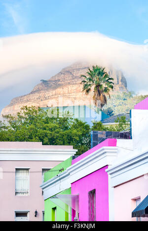 Bo-Kaap quartiere residenziale, xix secolo olandese e terrazze Georgiane, la comunità musulmana, Cape Town, Sud Africa Foto Stock